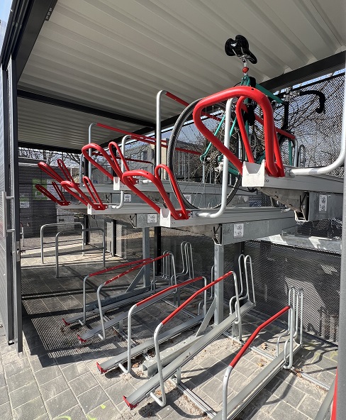 Das Innere der Fahrrad-Sammelschließanlage