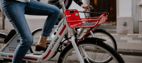 Call A Bike Mietfahrräder in der Seitenansicht