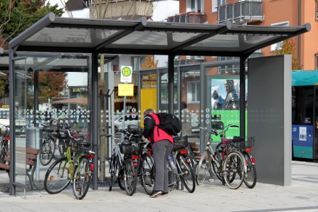 Eingeschossiger Fahrradparker