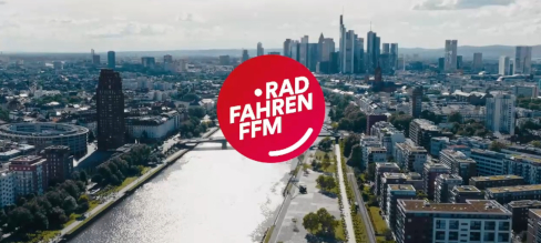 Fahrradstadt Frankfurt Screenshot mit Logo