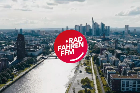 Fahrradstadt Frankfurt Screenshot mit Logo