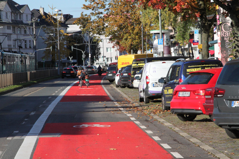 Neue Radspur Eschersheimer Landstraße