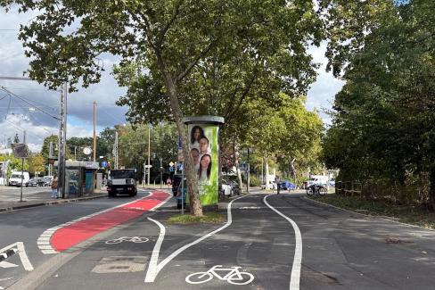 Rad- und Gehweg ohne kreuzenden Kfz-Parkverkehr