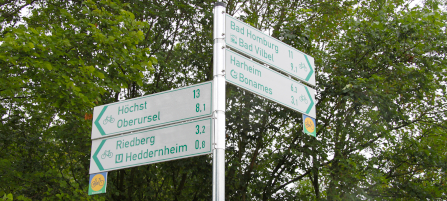 Radwegweisungsschilder in Escherheim
