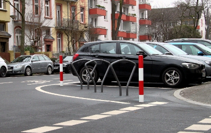 Fahrradbügel in der Sophienstraße