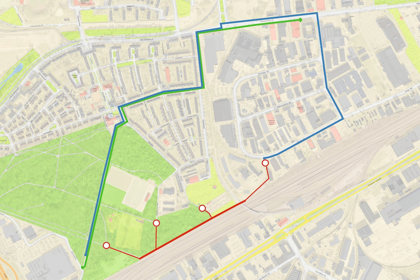 Umleitungsplan Riederwald