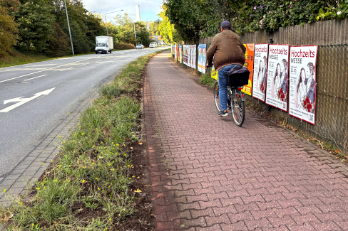 Wegverbreiterung durch Gransentfernung